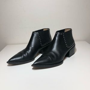 Givenchy Black Leather Studded Short Ankle Boots *Size 37*